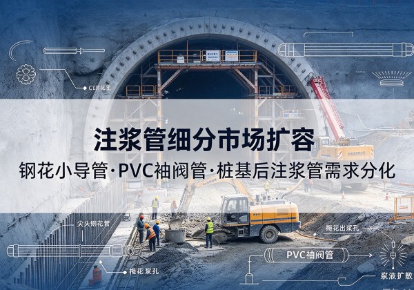 雷波注浆管细分市场扩容，隧道钢花小导管、PVC 袖阀管、桩基后注浆管需求分化
